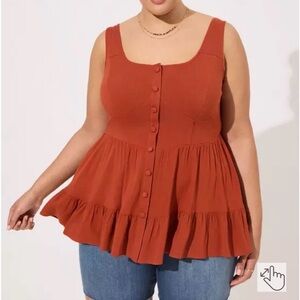 Torrid Fit And Flare Rayon Slub Corset Tank size 4 (26)